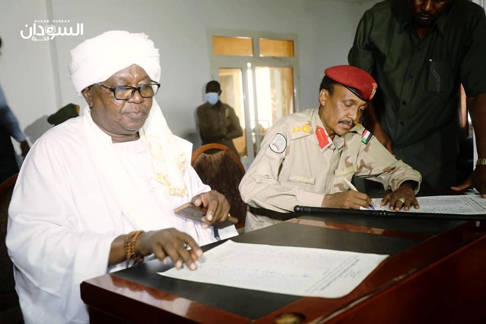 الدعم السريع يقود مكونات منطقة مستري لتوقيع اتفاق صلح بغرب دارفور.