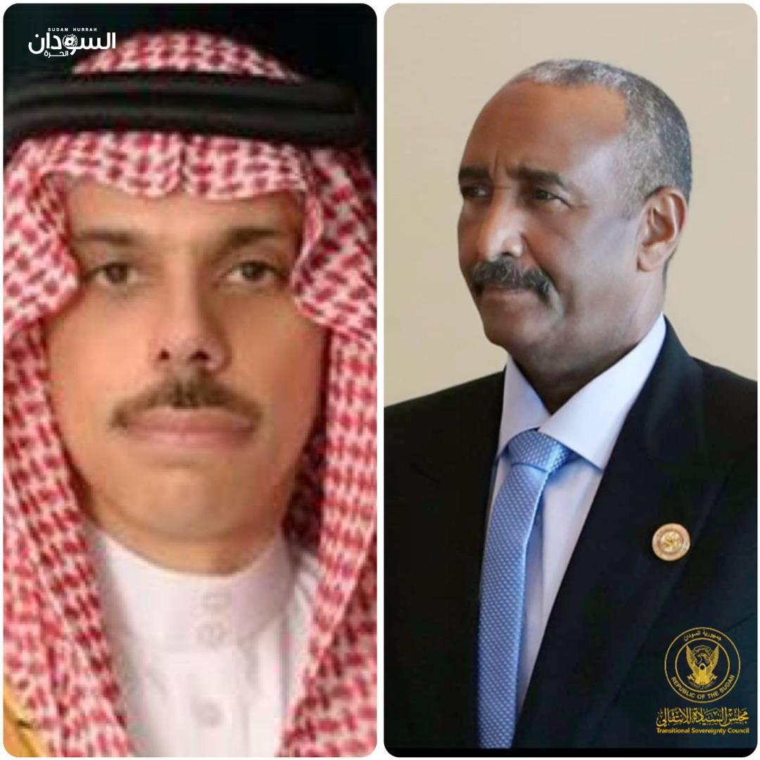 رئيس مجلس السيادة يتلقى اتصالا هاتفيا من وزير الخارجية السعودي