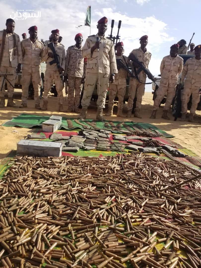 قوات الدعم السريع تضبط شحنه ذخائر وتلقي القبض على متفلتين في الحدود مع لييبا