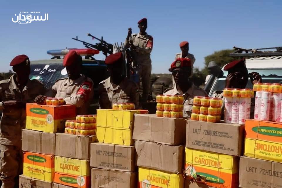 بالصور : ضبط كمية كبيرة من الكريمات الممنوعة بشمال دارفور