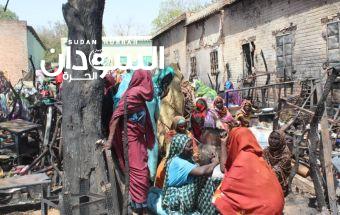 وفاة طفل وجرح إمرأة في حريق بمركز للنازحين