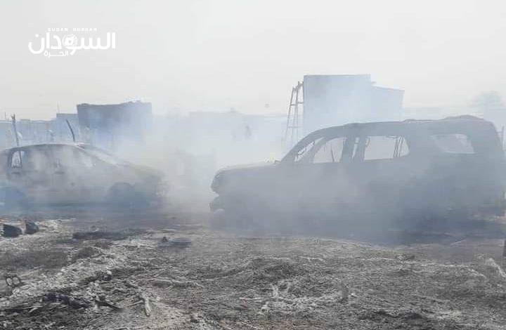 حريق هائل يلتهم محال تجارية