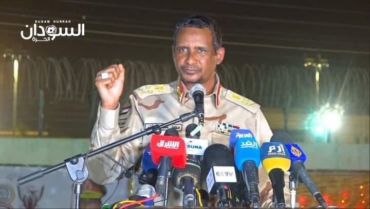 تصريحات ساخنة لدقلو في حضور البرهان